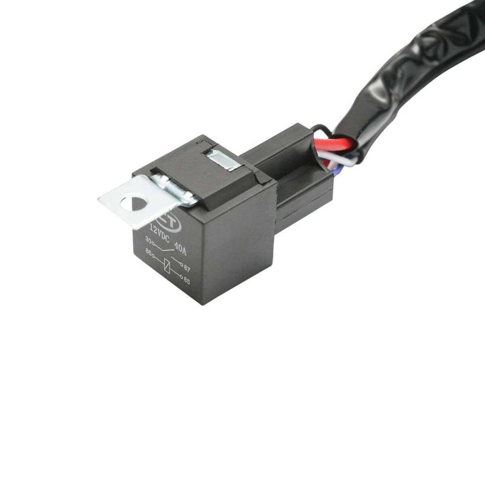 Cablaj electric pentru 2 proiectoare, 3m, cu intrerupator Led si releu 12v 40A,  TT.A90