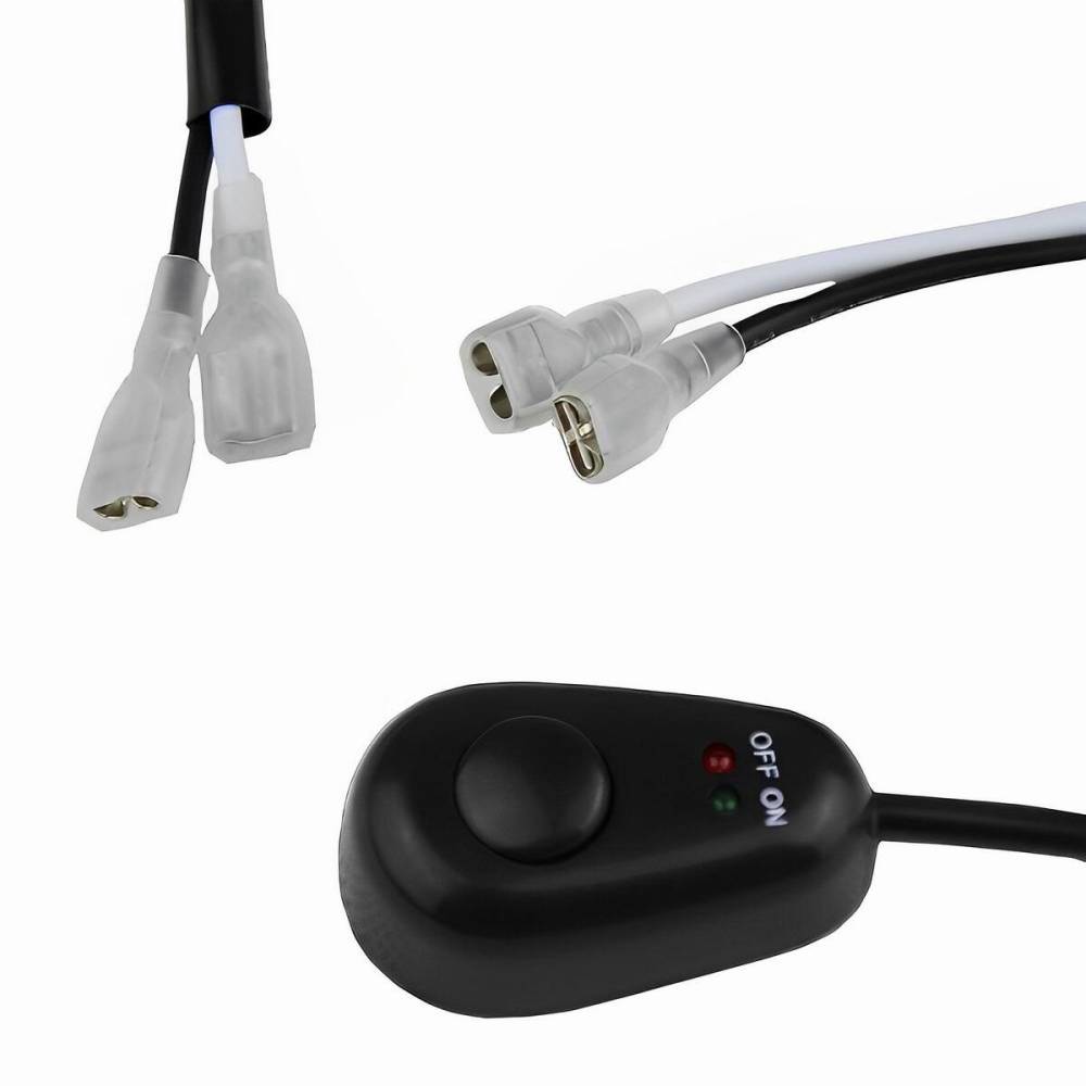 Cablaj electric pentru 2 proiectoare, 3m, cu intrerupator Led si releu 12v 40A,  TT.A90