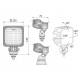 Proiector lucru 100x100, LED, 800lm, 11W, striat, lampa mers inapoi,  LED3.47700 Wesem