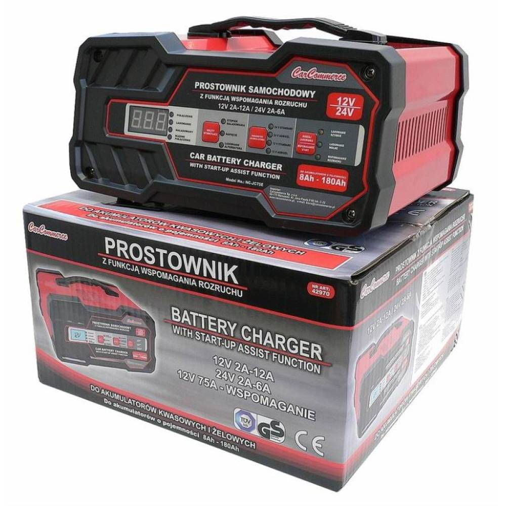 Redresor cu pornire 12/24V,  2-12Ah-12V, 2-6A-24V,  Start-up 42970 CarCo