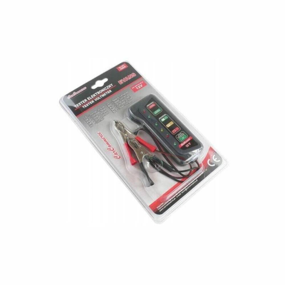 Tester voltmetru, acumulator si alternator, cu LED-uri, EVANS 42845 CarCo
