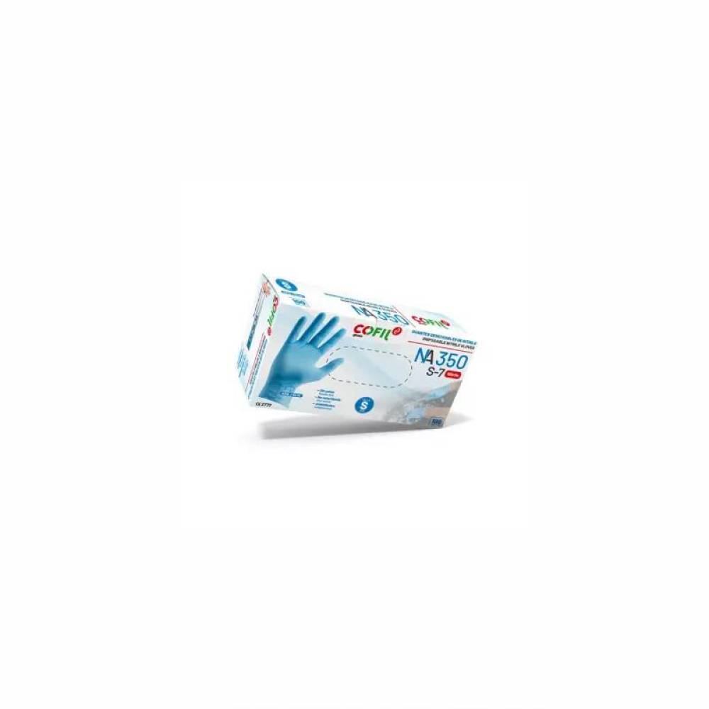 Manusi unica folosinta albastre, din nitril, 100 bucati/cutie, NA350 L-9, 05001707 Cofil