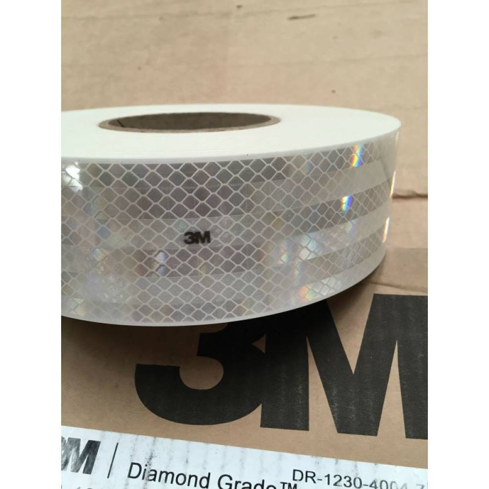 Banda reflectorizanta continua, 50m, alba, 3M Diamond Grade 983-10 cutie originala