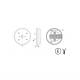 Lampa ceata fi142, 3 functii, LED Neon, cu pozitie si mers inapoi, 12-24V, hamburger, cablu 2m, stanga-dreapta, W154 1130 12F Was