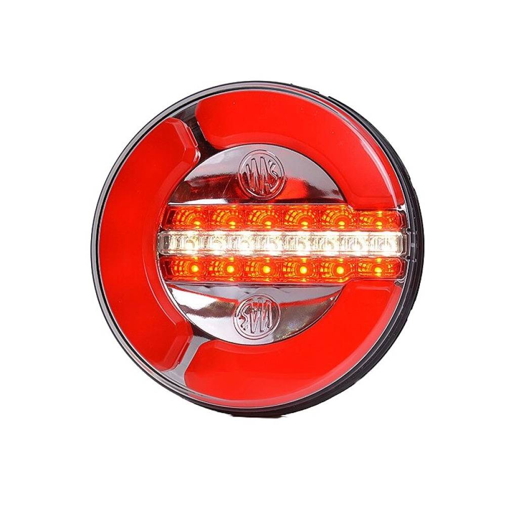 Lampa ceata fi142, 3 functii, LED Neon, cu pozitie si mers inapoi, 12-24V, hamburger, cablu 2m, stanga-dreapta, W154 1130 12F Was