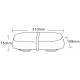 Girofar rampa transversal 31x16cm, h7cm, 244 LED-uri, BLK0010 TruckLed Girofar rampa transversal 31x16cm, h7cm, 244 LED-uri, BLK0010 TruckLed