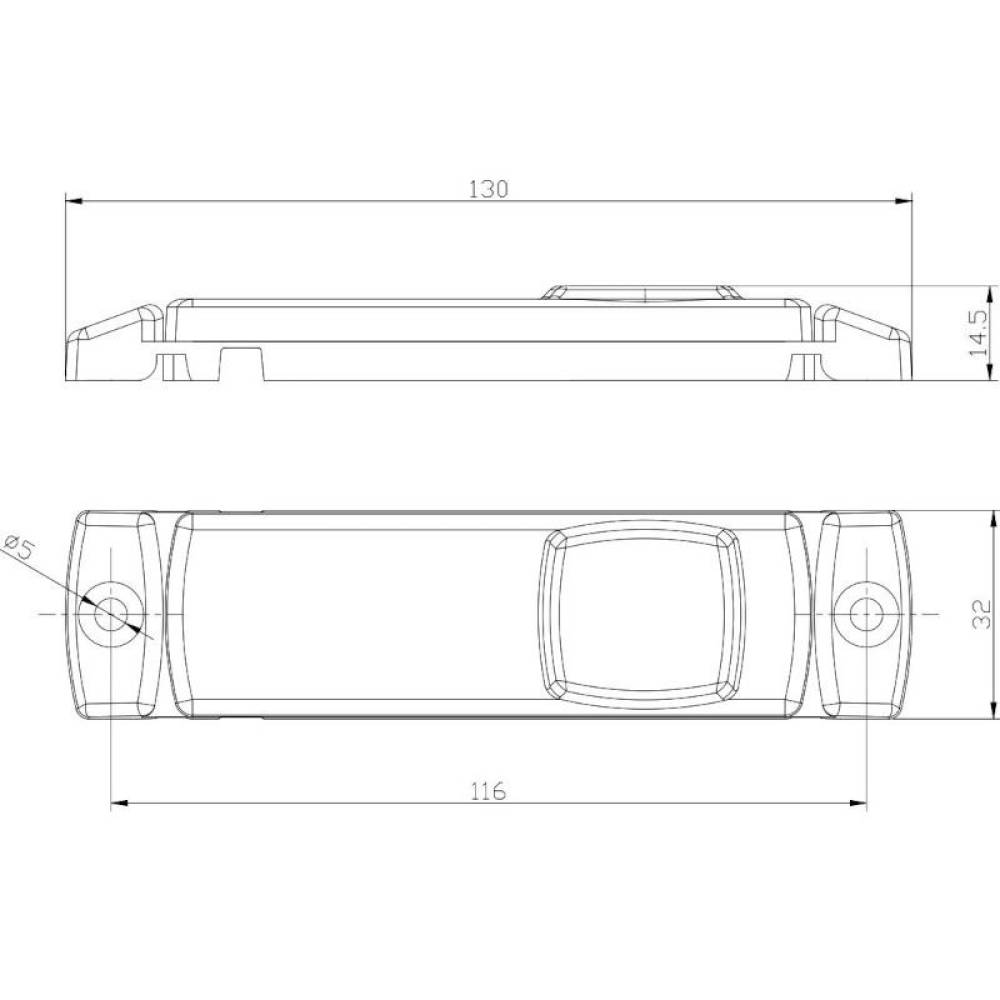 Lampa gabarit 100x32, LED, suport cu 2 urechi 12-36V, FT-018/C Fristom