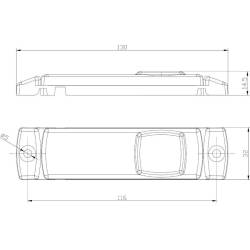 Lampa gabarit 100x32, LED, suport cu 2 urechi 12-36V, FT-018/C Fristom