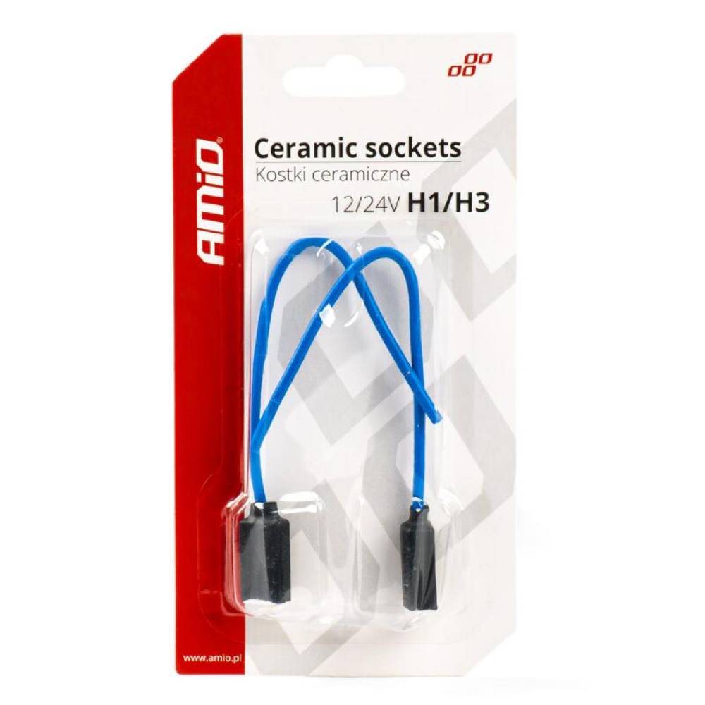 Mufa bec far H1/H3, set 2 bucati, ceramice, Amio 03050