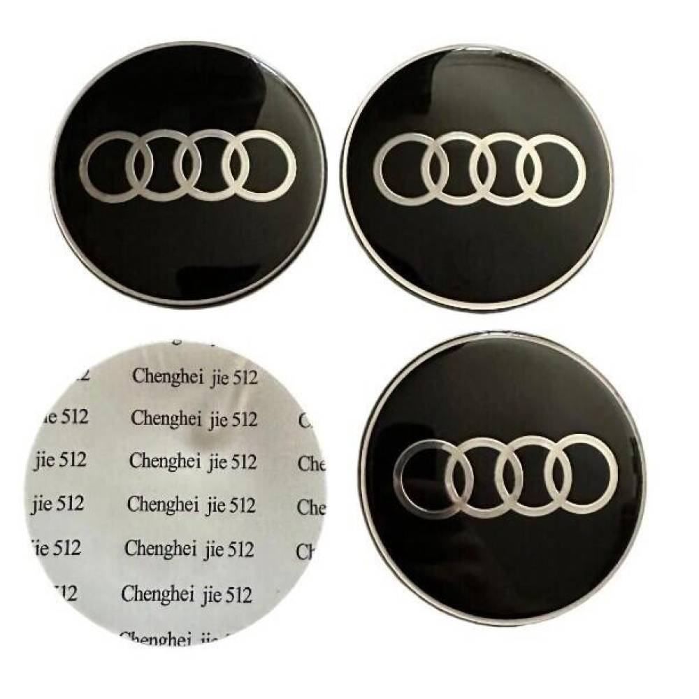 Set ornamente capace roti rasina, autoadeziv, AUDI, 4 bucati, fi55, ZP045 Automax