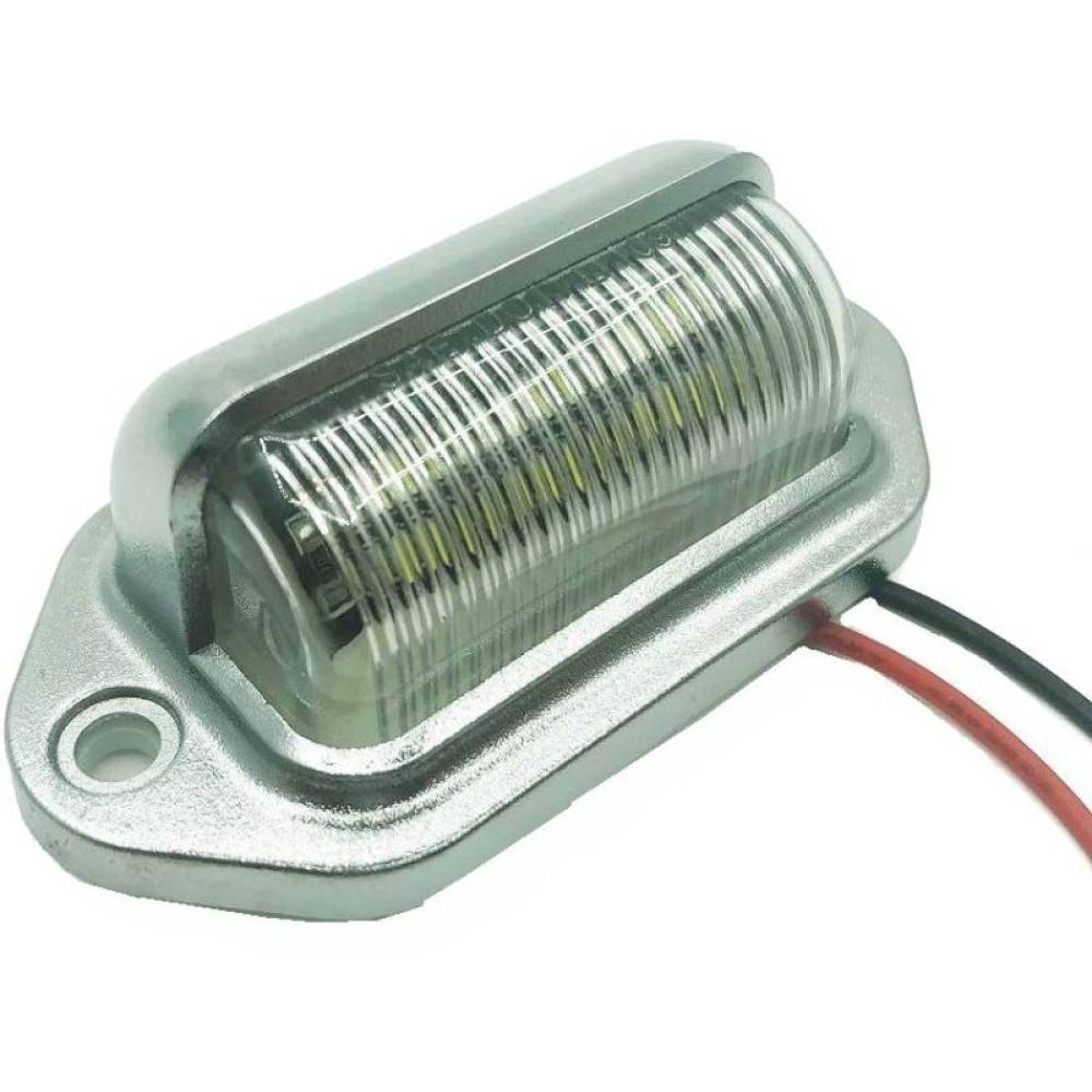 Lampa numar 6 LED-uri, 12-24V, aluminiu/crom/negru L101
