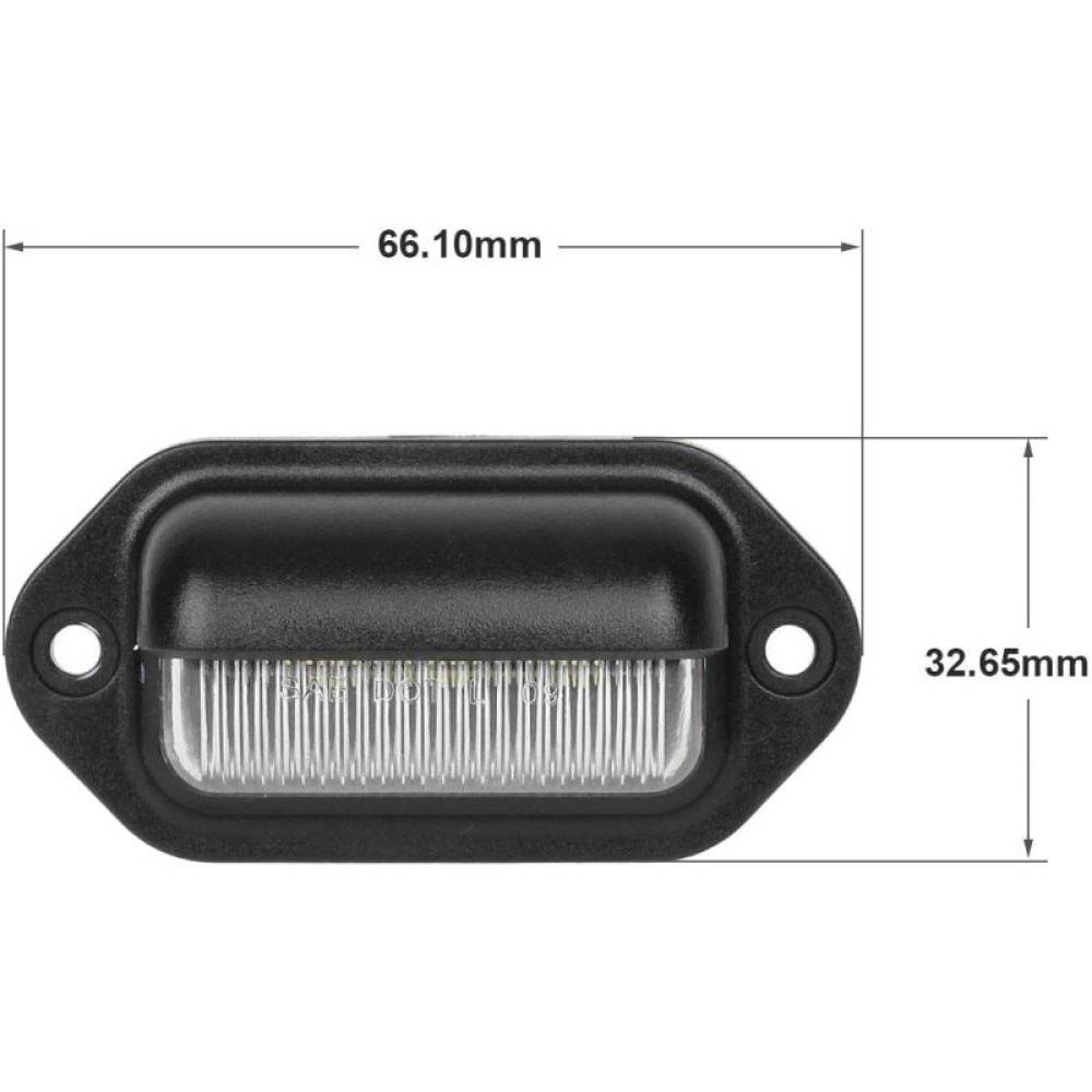 Lampa numar 6 LED-uri, 12-24V, aluminiu/crom/negru L101