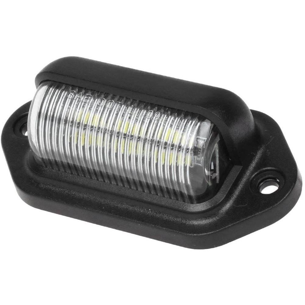 Lampa numar 6 LED-uri, 12-24V, aluminiu/crom/negru L101
