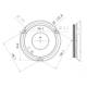 Girofar 12/24V, h73, 36 LED-uri, prindere cu 3 suruburi, 02296 Amio