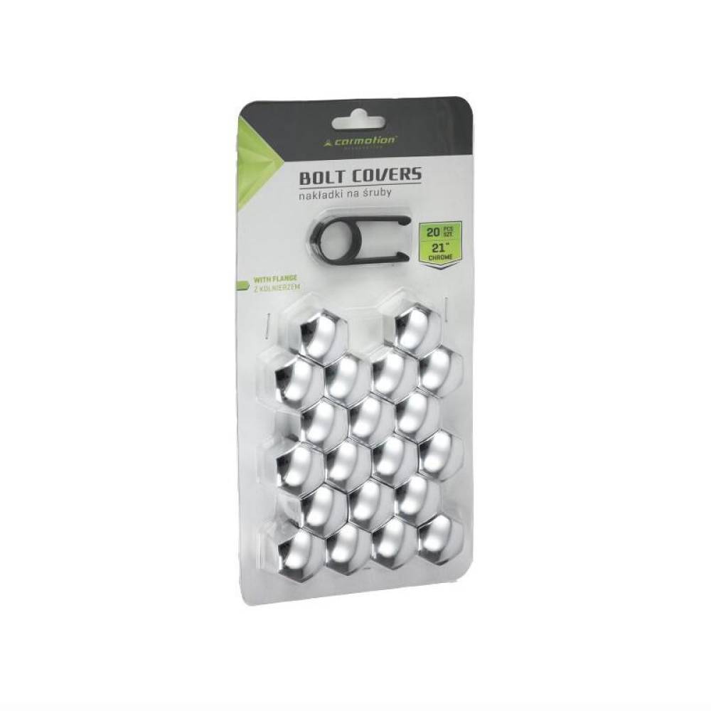 Set 20 capacele plastic, pentru prezoane 21inch, crom, 86920 Carmotion