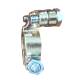 Borne acumulator mari camion din cupru 5,5x4,3cm, grosime 5mm, cu placuta SAPER minus