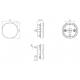 Lampa mers inapoi, 1 surub, 75x75, 12 LED-uri, FT-410 P Fristom Lampa mers inapoi, 1 surub, 75x75, 12 LED-uri, FT-410 P Fristom