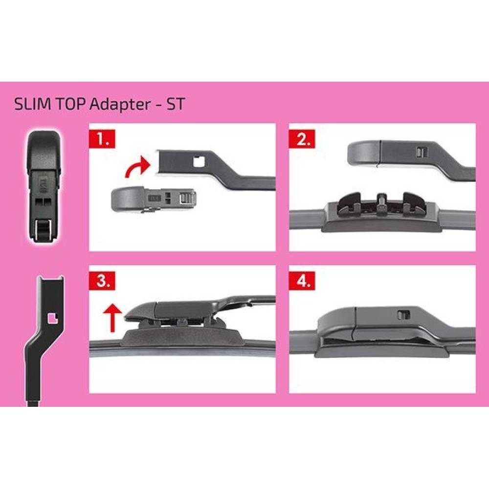 Adaptor stergatoare SLIM LOCK, ST-SL, set 2buc Heyner 300.510 300510