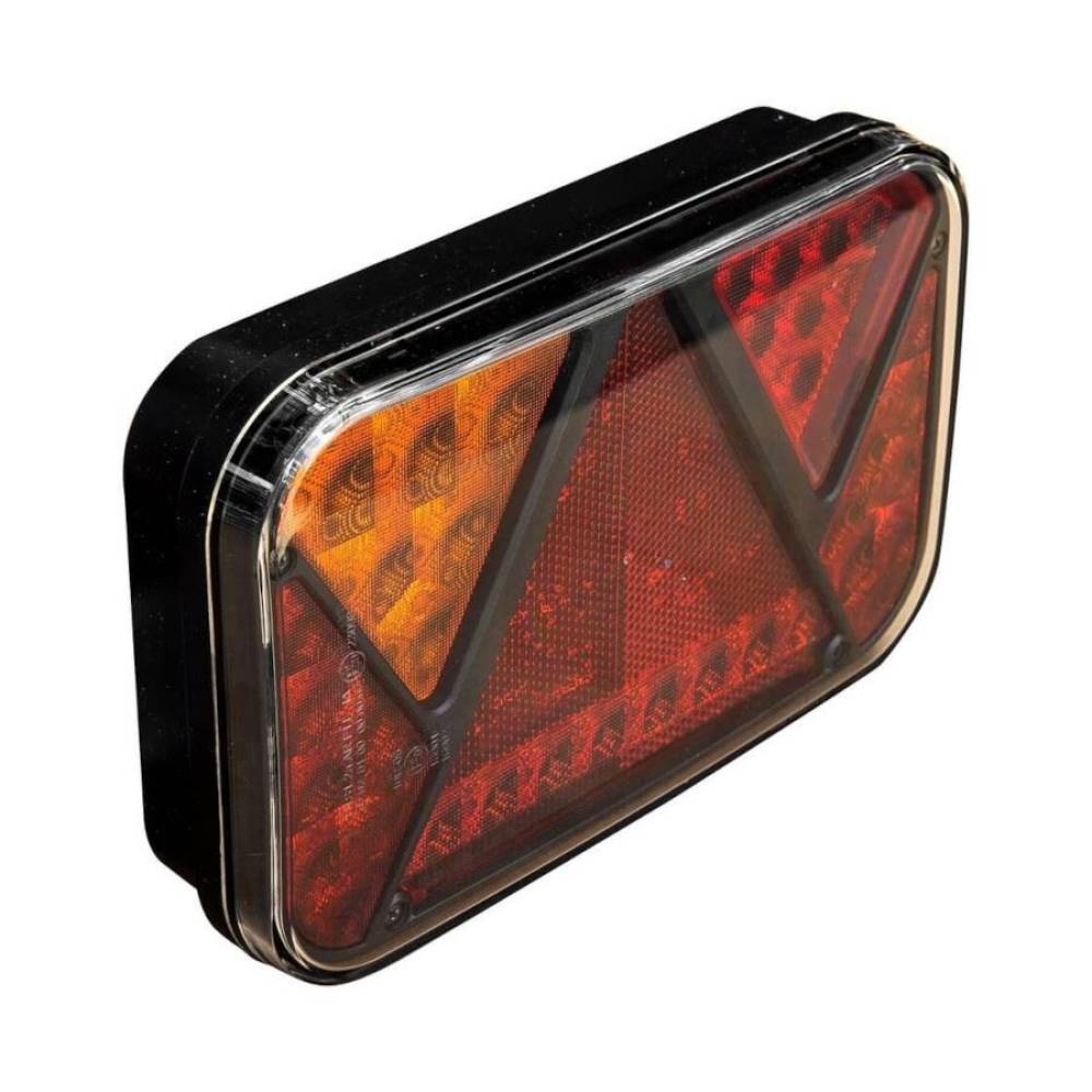 Lampa spate 200x130, LED, 6 functii, cu numar si ceata, cu mufa, FT-270 L TB PM Bajonet 5 pini Fristom