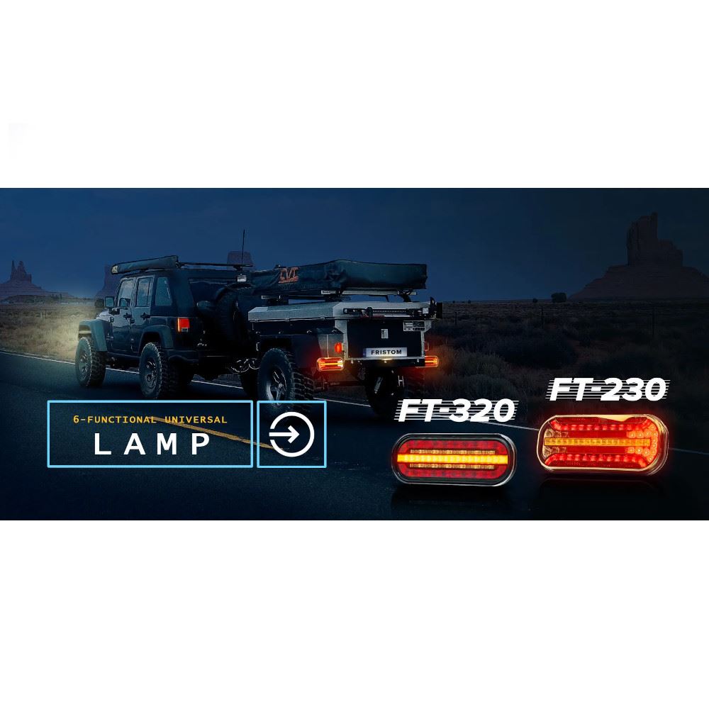 Lampa spate 214x95 cu numar, mers inapoi si semnalizare dinamica FT-230 COF LED Di Bajonet 5 pini Fristom
