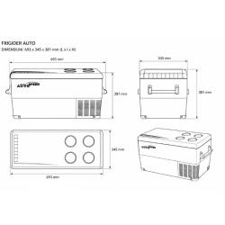 Frigider auto 35L, 12-24V, 220V, 60W, cu compresor, 77573, eu37