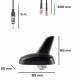 Antena auto FM /GPS/GSM, rechin, Antenna Active 536.50 Alca