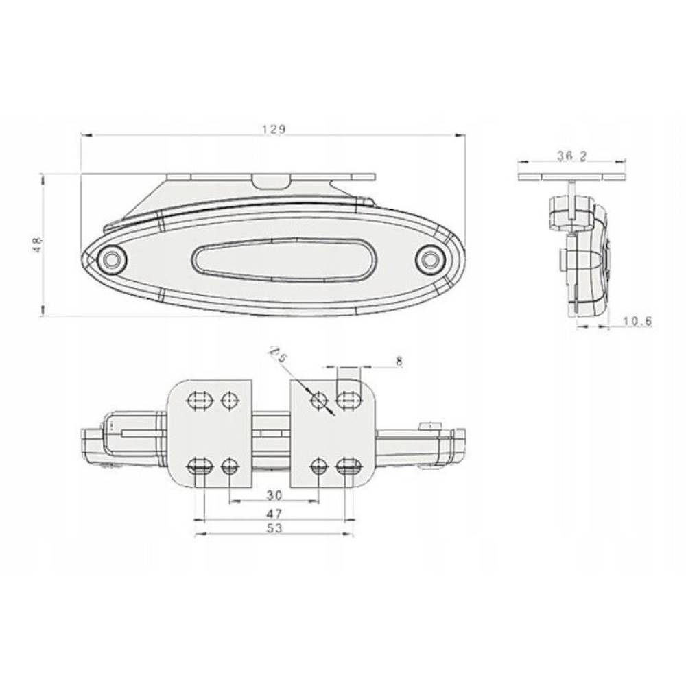Lampa gabarit 107x38, LED, FT-076 Z+K Fristom