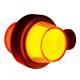 Lampa gabarit cu brat 107mm, LED NEON, galben-rosu LD 2627 Horpol