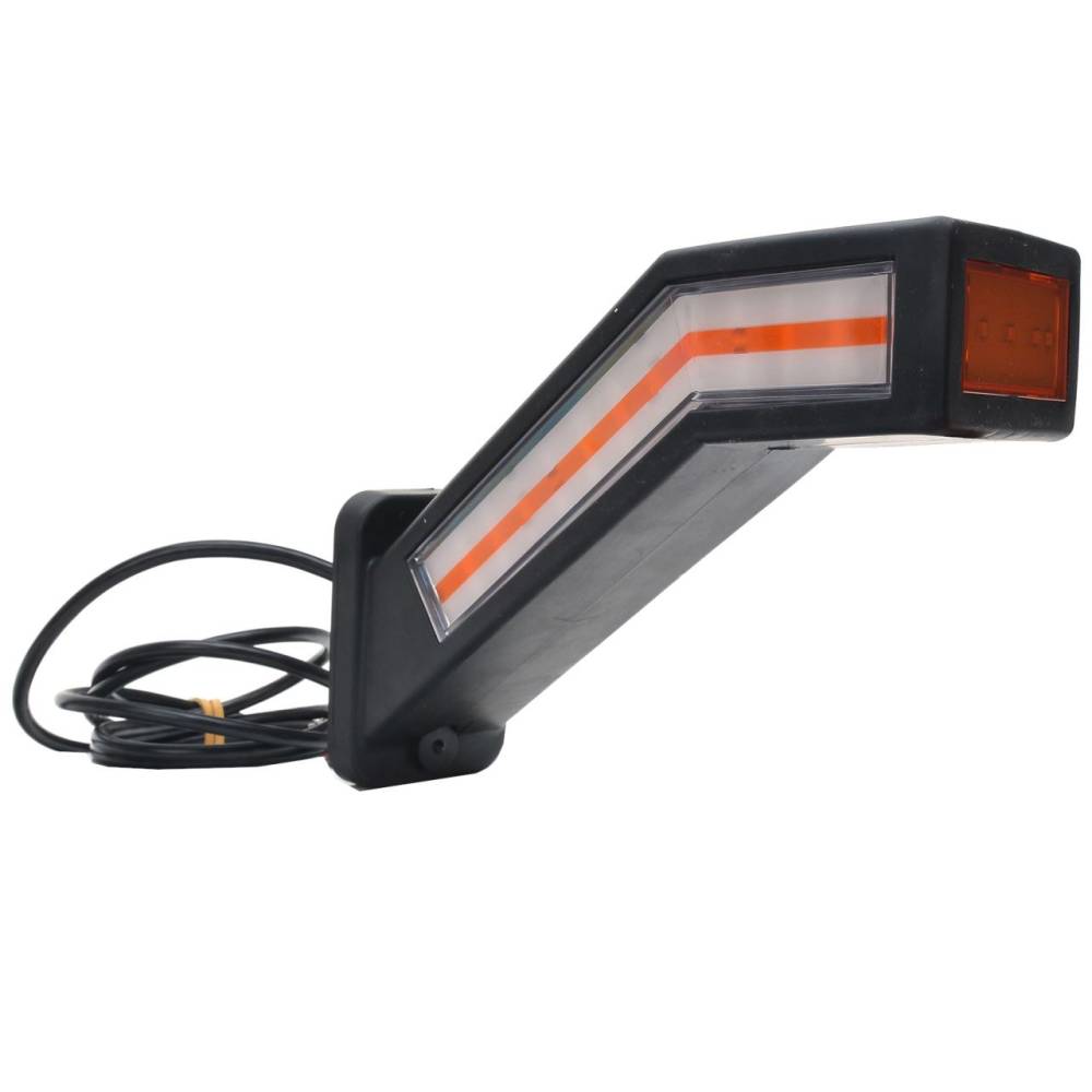 Lampa gabarit cu brat 185mm, cotit la 45° multifunctionala 6 functii, cu semnalizare dinamica, stanga, W168.9DD 1441DD L Was