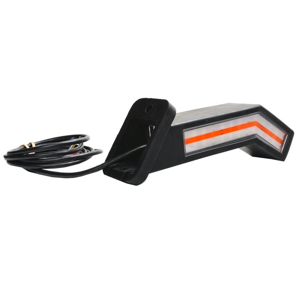Lampa gabarit cu brat 185mm, cotit la 45° multifunctionala 6 functii, cu semnalizare dinamica, stanga, W168.9DD 1441DD L Was