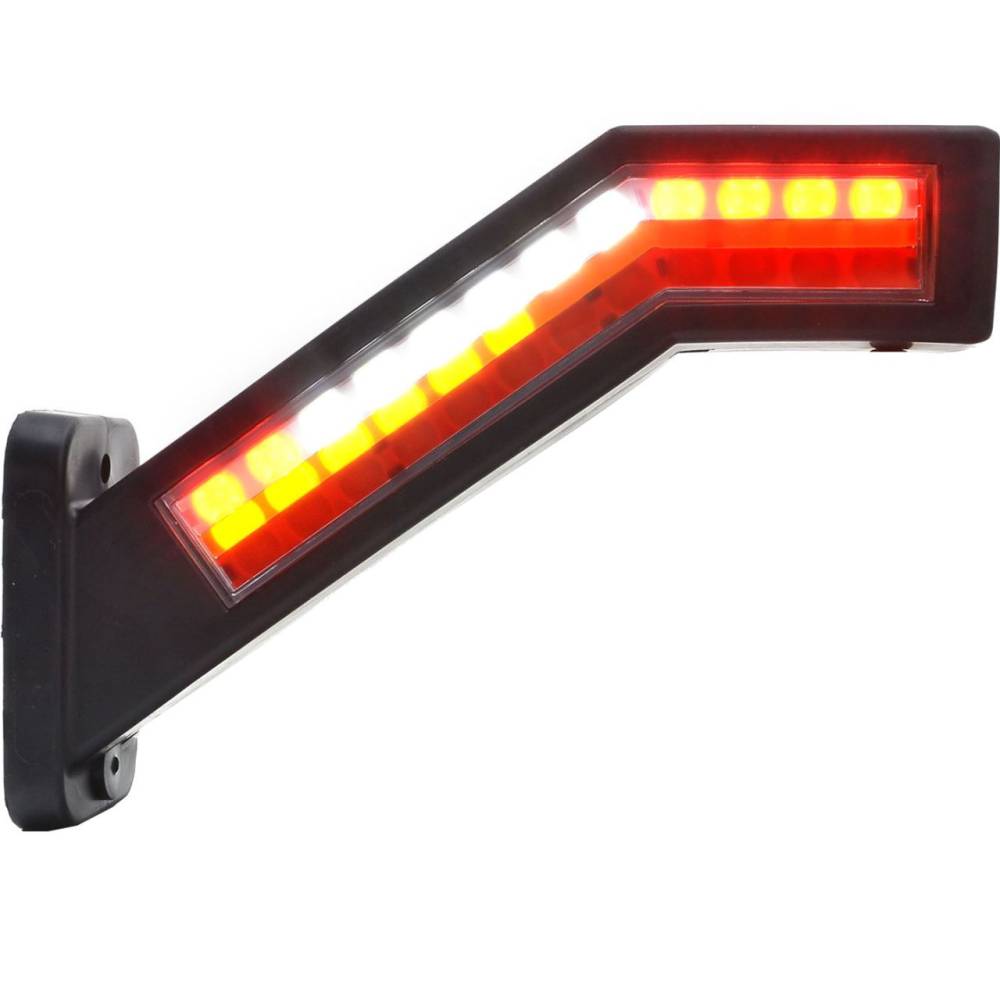Lampa gabarit cu brat 185mm, cotit la 45°, multifunctionala 6 functii cu semnalizare dinamica, dreapta, W168.9DD 1441DD P Was