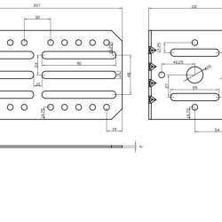 Suport prindere metalic L 20.7x10.x11 distanta gauri 5.4 1440 Was