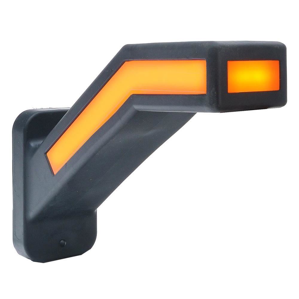 Lampa gabarit cu brat lung 185mm, cotit la 45°, LED, 3 functii, cu semnalizare, dreapta, W168.6 1258P Was