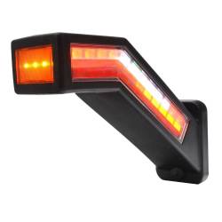 Lampa gabarit cu brat 185mm, cotit la 45°, multifunctionala, 6 functii cu semnalizare dinamica, stanga, LED, W168.9DD 1443DD L Was