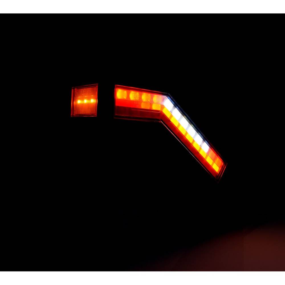 Lampa gabarit cu brat 185mm, cotit la 45°, multifunctionala, 6 functii cu semnalizare dinamica, dreapta, W168.9DD 1443DD P Was