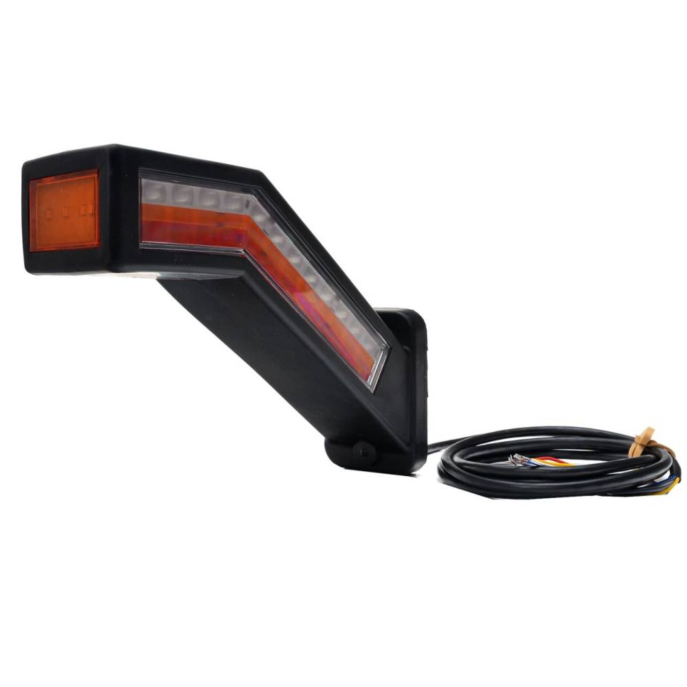 Lampa gabarit cu brat 185mm, cotit la 45°, multifunctionala, 6 functii cu semnalizare dinamica, dreapta, W168.9DD 1443DD P Was
