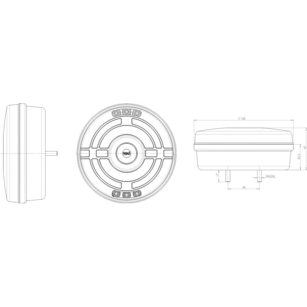 Lampa stop fi142, LED, 5 functii, semnalizare dinamica, stanga, W210DD 1439 DD L Was
