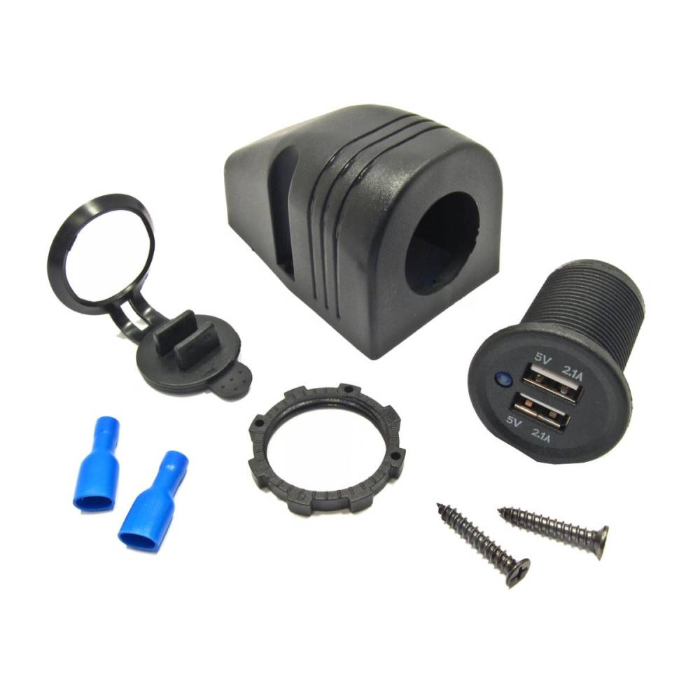 Priza cu 2 USB, 2x2.1A, 12/24V, HUGO 42719 CarCo