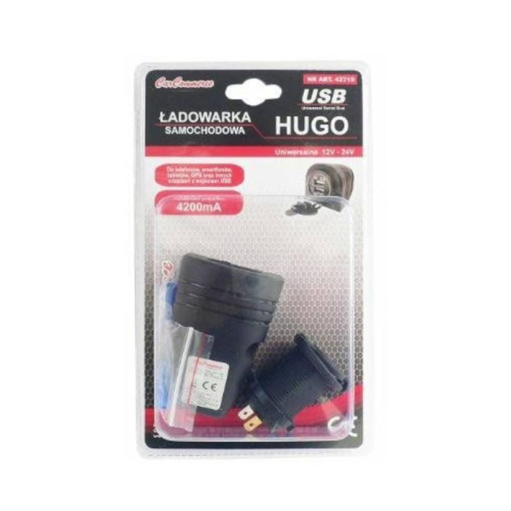 Priza cu 2 USB, 2x2.1A, 12/24V, HUGO 42719 CarCo
