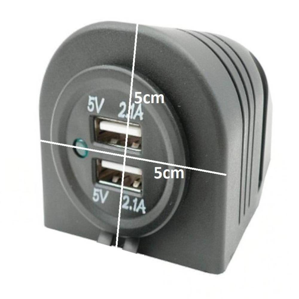 Priza cu 2 USB, 2x2.1A, 12/24V, HUGO 42719 CarCo