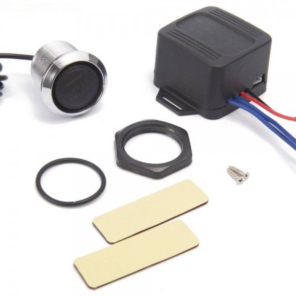 Buton pornire cu LED, kit cablaj cu modul, 12V ES02