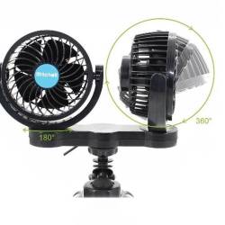 Ventilator 12V, fi15cm, 2 viteze, prindere ventuza, 61008 CarCo 