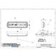 Lampa gabarit 110x31, LED, rosie, LD 677 Horpol
