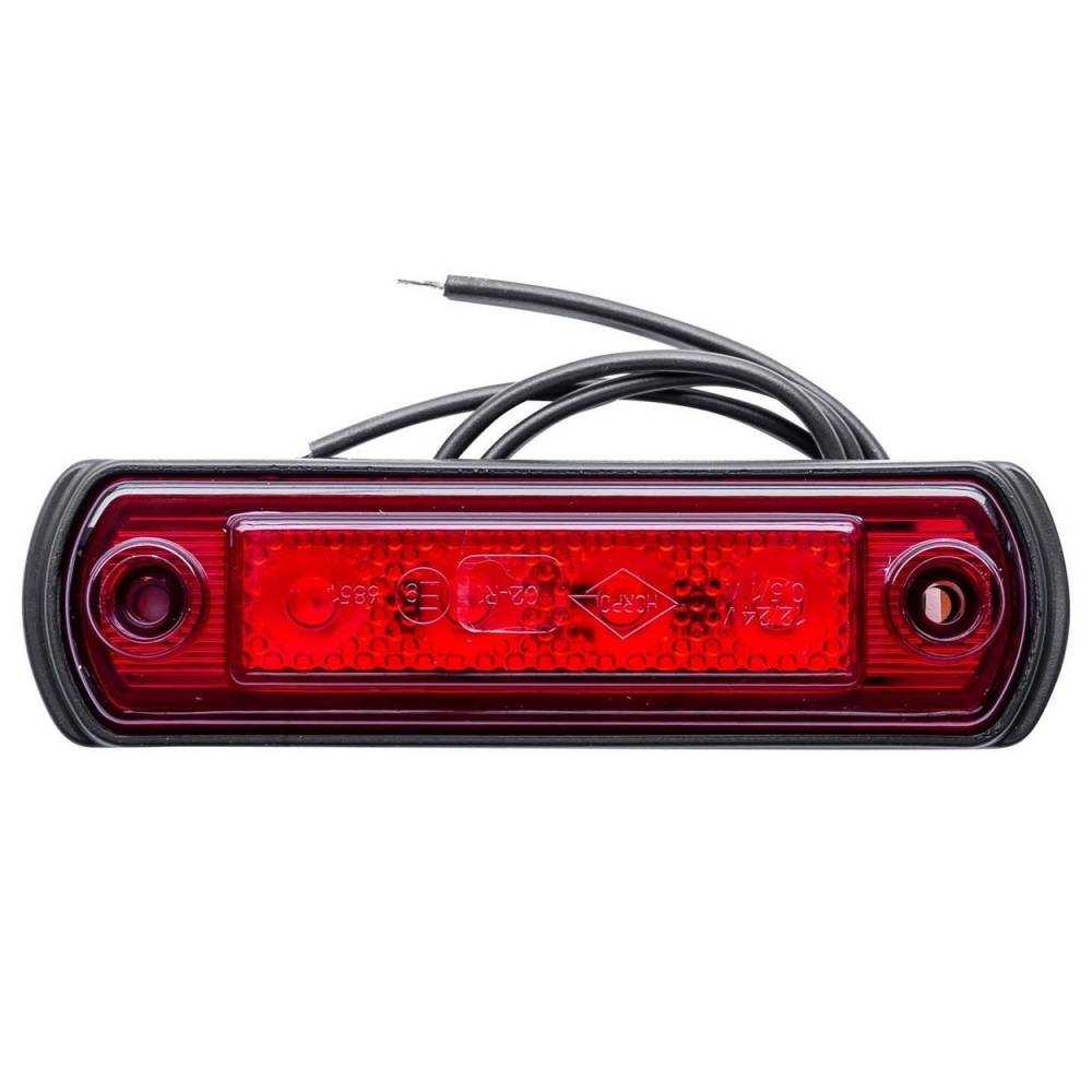 Lampa gabarit 110x31, LED, rosie, LD 677 Horpol