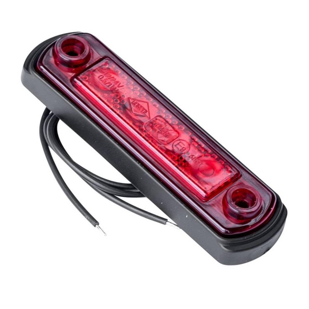 Lampa gabarit 110x31, LED, rosie, LD 677 Horpol