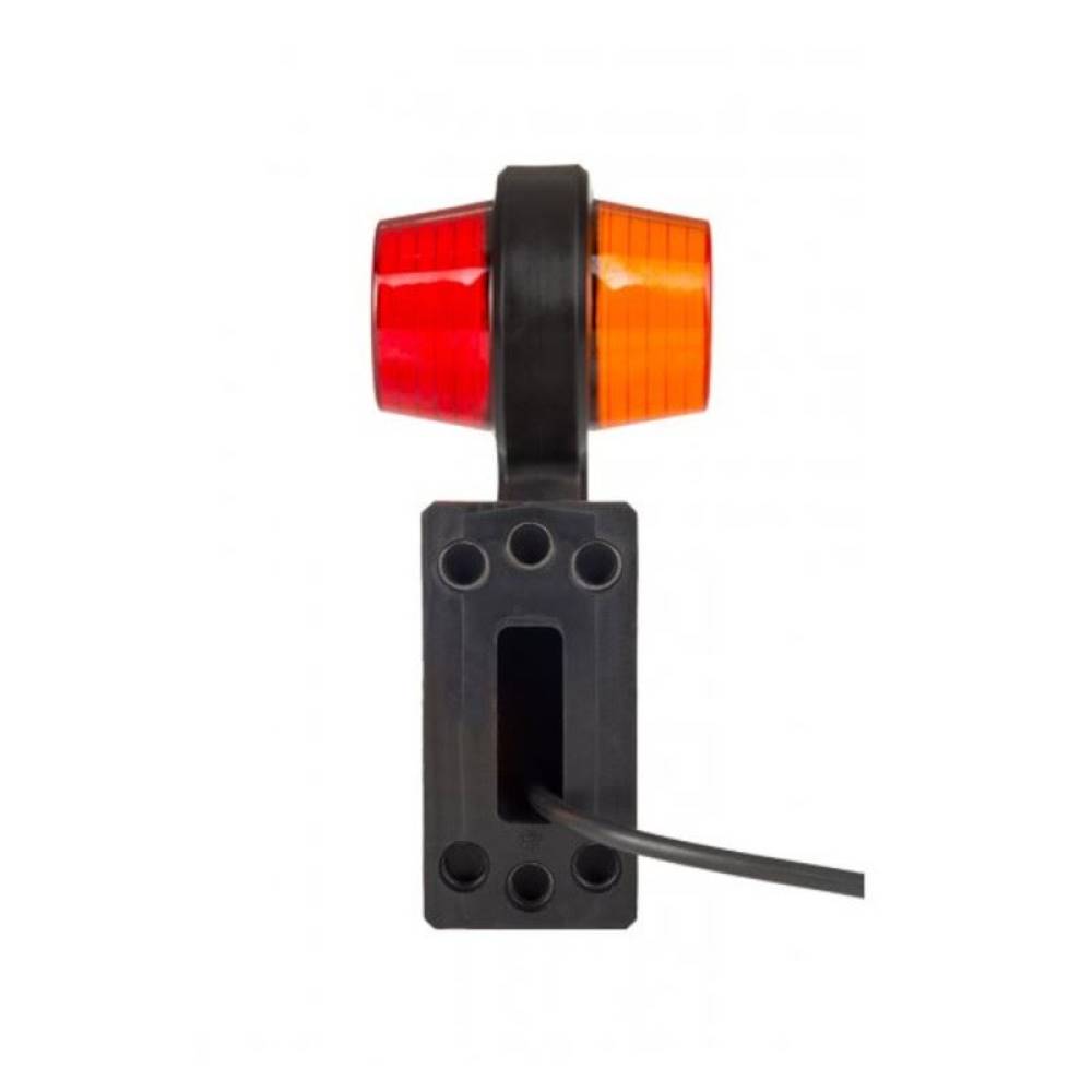 Lampa gabarit cu brat 192mm, cu cot, galben cu rosu, LED tip NEON, stanga, LD 2625 Horpol