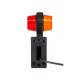 Lampa gabarit cu brat 192mm, cu cot, galben cu rosu, LED tip NEON, stanga, LD 2625 Horpol