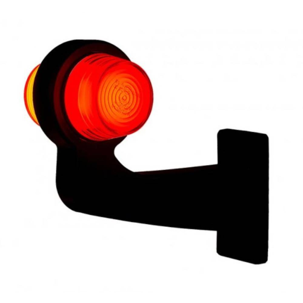 Lampa gabarit cu brat 192mm, cu cot, galben cu rosu, LED tip NEON, stanga, LD 2625 Horpol