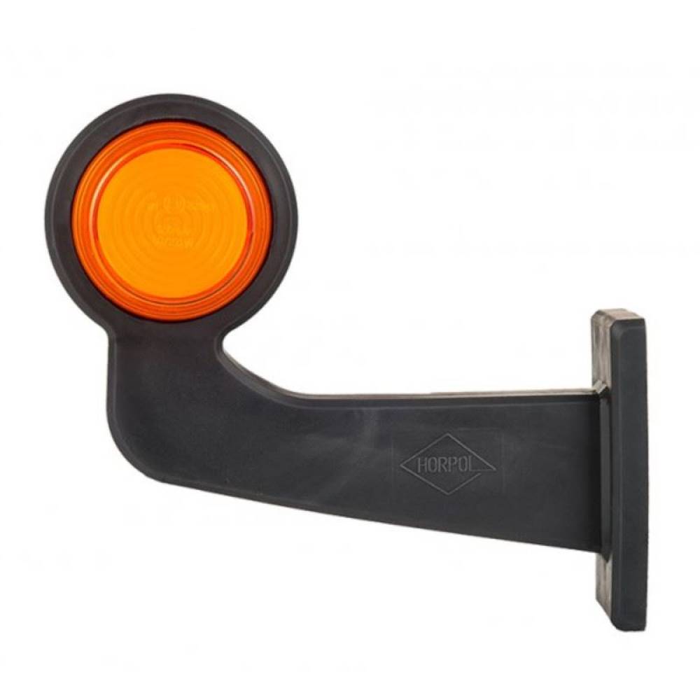 Lampa gabarit brat 192mm, cu cot, galben cu rosu, LED tip NEON, dreapta LD 2626 Horpol