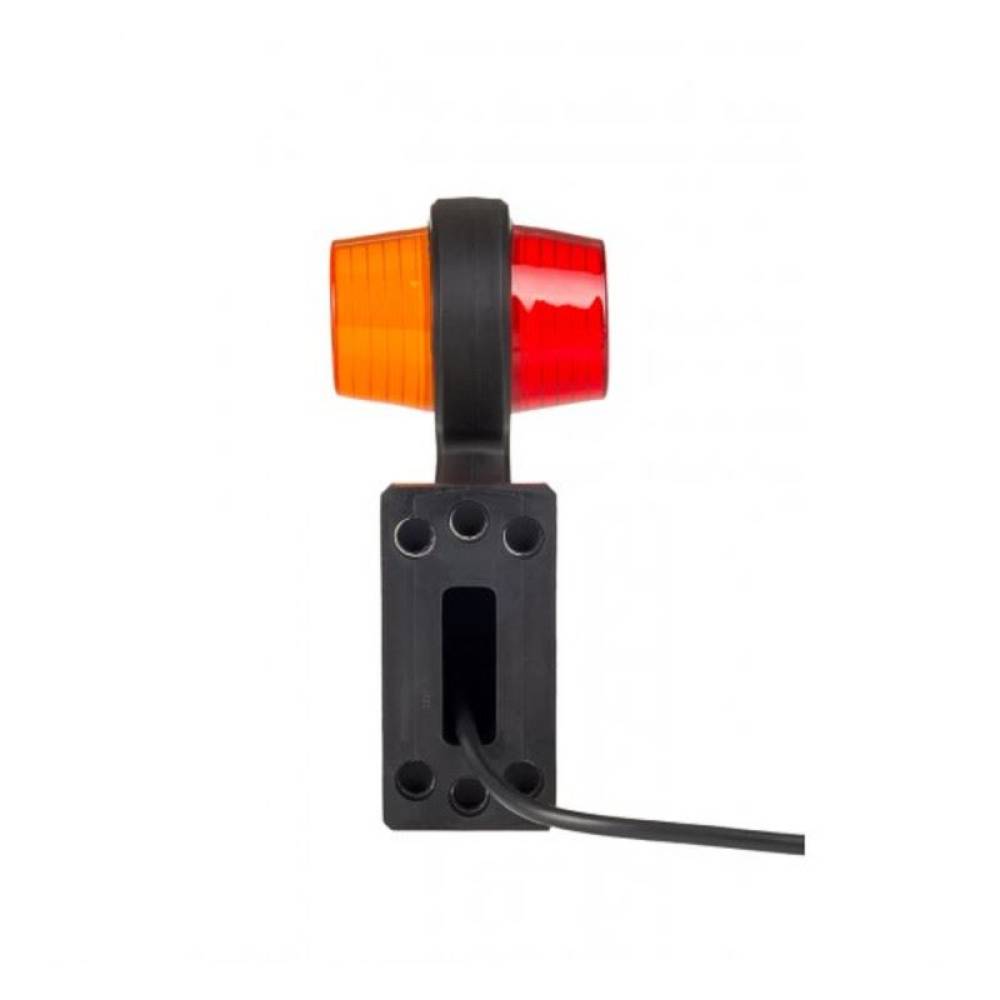 Lampa gabarit brat 192mm, cu cot, galben cu rosu, LED tip NEON, dreapta LD 2626 Horpol